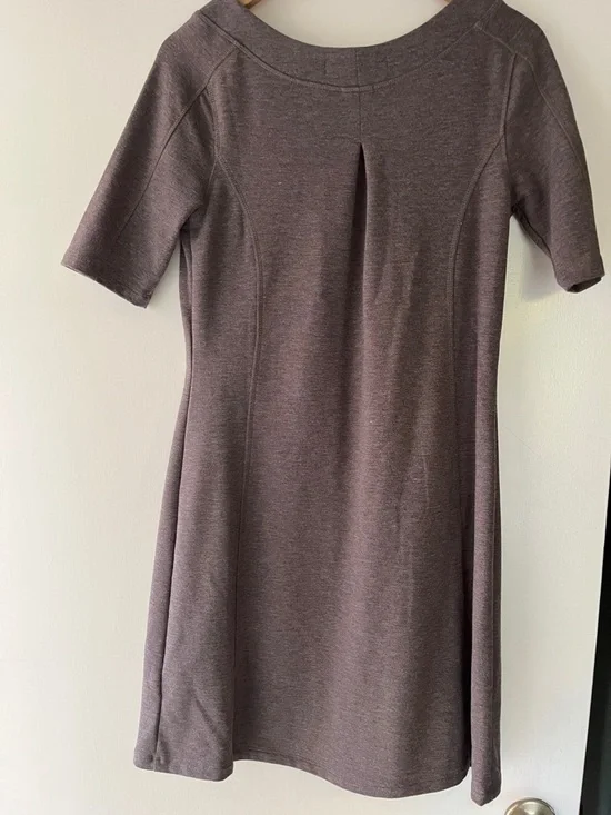 Title Nine Coral and Brown Paneled Jersey Knit Dress - Picture 2 of 9